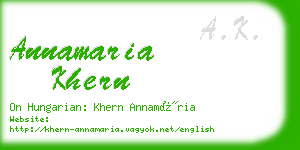 annamaria khern business card